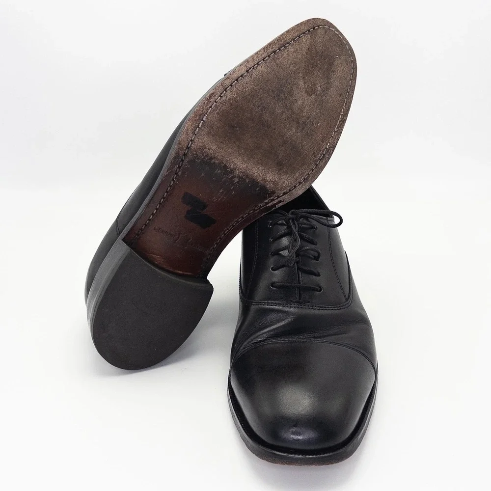 Florsheim Men's Black Leather Cap Toe Oxford Dress Shoes Size 8D Lace Up